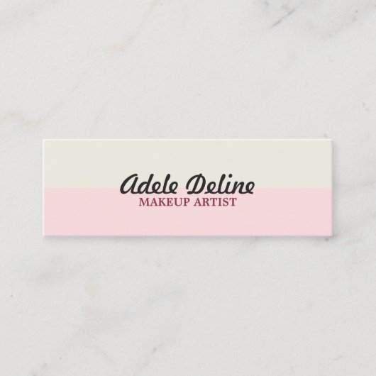 Eenvoudige legante pasta Makeup artiest Mini Visitekaartje (Voorkant)