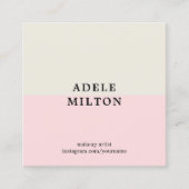 Eenvoudige legante pasta Makeup artiest Vierkante Visitekaartje (Voorkant)