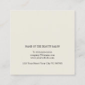 Eenvoudige legante pasta Makeup artiest Vierkante Visitekaartje (Achterkant)