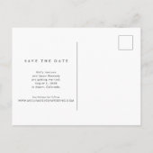 Eenvoudige Legante Tekst en Foto sparen de Datum Aankondigingskaart (Achterkant)