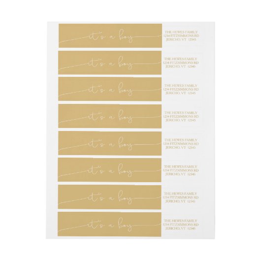 Eenvoudige legantie Het is een Jongen Aankondiging (Vel)