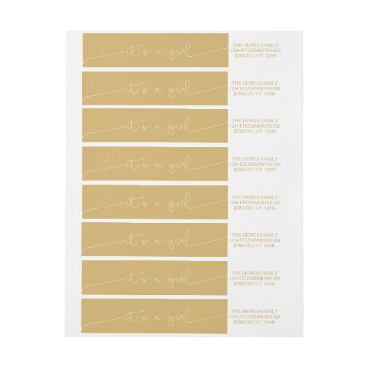 Eenvoudige legantie Het is een meisjesaankondiging (Vel)