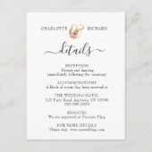 Eenvoudige legantie, huwelijksgegevens informatiekaartje (Voorkant)