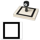 Eenvoudige lege 4" vierkante nog dikkere rand rubberstempel (Gestempeld)
