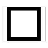 Eenvoudige lege 4" vierkante nog dikkere rand rubberstempel (Afrduk)