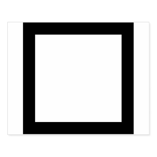 Eenvoudige lege 4" vierkante nog dikkere rand rubberstempel (Afrduk)