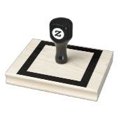 Eenvoudige lege 4" vierkante nog dikkere rand rubberstempel (Stempel)