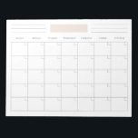 Eenvoudige lege maandelijkse kalender-anner notitieblok<br><div class="desc">Een ongedateerde,  lege kalenderplanner voor u om uw fitness kalender,  gebeurtenissen,  taken,  maaltijden,  en meer neer te schrijven!</div>