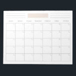 Eenvoudige lege maandelijkse kalender-anner notitieblok<br><div class="desc">Een ongedateerde,  lege kalenderplanner voor u om uw fitness kalender,  gebeurtenissen,  taken,  maaltijden,  en meer neer te schrijven!</div>