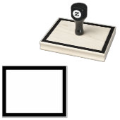 Eenvoudige lege rechthoek dikkere rand rubberstempel (Gestempeld)