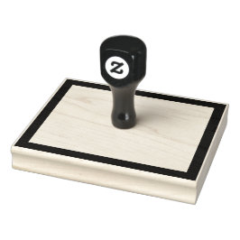 Eenvoudige lege rechthoek dikkere rand rubberstempel