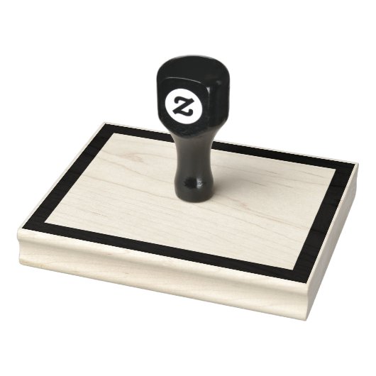 Eenvoudige lege rechthoek dikkere rand rubberstempel (Stempel)