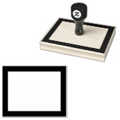 Eenvoudige lege rechthoek nog dikkere rand rubberstempel (Gestempeld)