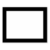 Eenvoudige lege rechthoek nog dikkere rand rubberstempel (Afrduk)