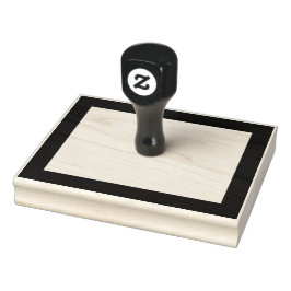 Eenvoudige lege rechthoek nog dikkere rand rubberstempel