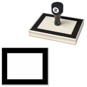 Eenvoudige lege rechthoek super dikke rand rubberstempel (Gestempeld)