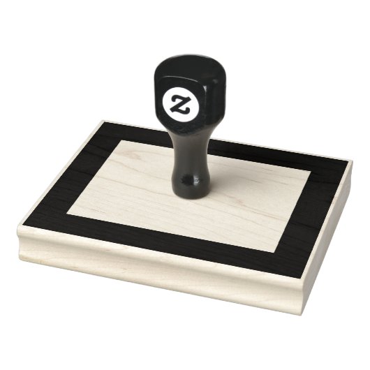 Eenvoudige lege rechthoek super dikke rand rubberstempel (Stempel)