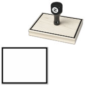 Eenvoudige lege rechthoekige rand 4 "x 5" rubberstempel (Gestempeld)