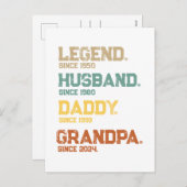 Eenvoudige Legende Echtgenoot Daddy Opa Custom Feestdagenkaart (Voorkant / Achterkant)
