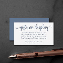 Eenvoudige leisteen geschenken te zien | Dusty Blu Informatiekaartje