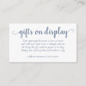 Eenvoudige leisteen geschenken te zien | Dusty Blu Informatiekaartje (Voorkant)