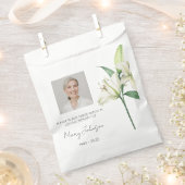 Eenvoudige lelie foto rouw zaad bedankzakje (Geknipt)