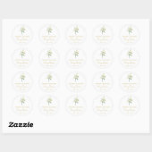 Eenvoudige lelie-herdenking  ronde sticker (Vel)