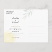 Eenvoudige Lemon sparen de Datum Aankondigingskaart (Achterkant)