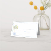 Eenvoudige Lemon Tree Blue White Stripes Baby show Plaatskaartje (Voorkant)