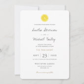 Eenvoudige lemon Wedding Invitation Flat Card Aankondiging (Voorkant)