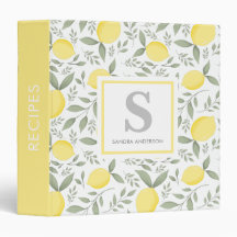 Eenvoudige  Lemons Patroonmonogram Ontvang
