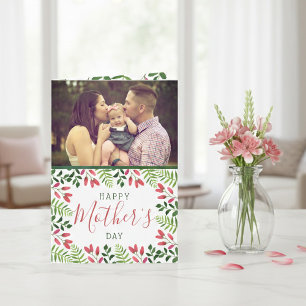 Eenvoudige Lente Bloesem Foto Moederdag Kaart