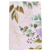 Eenvoudige lente Elegante Bloemen Medium Cadeauzakje (Achterkant)