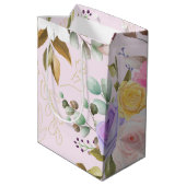 Eenvoudige lente Elegante Bloemen Medium Cadeauzakje (Achterkant Gekanteld)