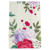 Eenvoudige lente Elegante Bloemen Medium Cadeauzakje (Achterkant)