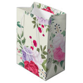 Eenvoudige lente Elegante Bloemen Medium Cadeauzakje (Achterkant Gekanteld)