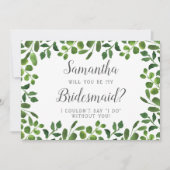 Eenvoudige lentevloeistof | Bent u mijn Bridesmaid Kaart (Voorkant)