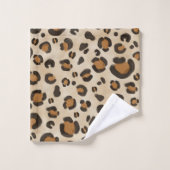 Eenvoudige leopard Animal Print Brown Tan Bad Handdoek (Wasdoekje)