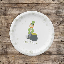 Eenvoudige Leprechaun St. Patrick's Day Whimsical  Papieren Bordje