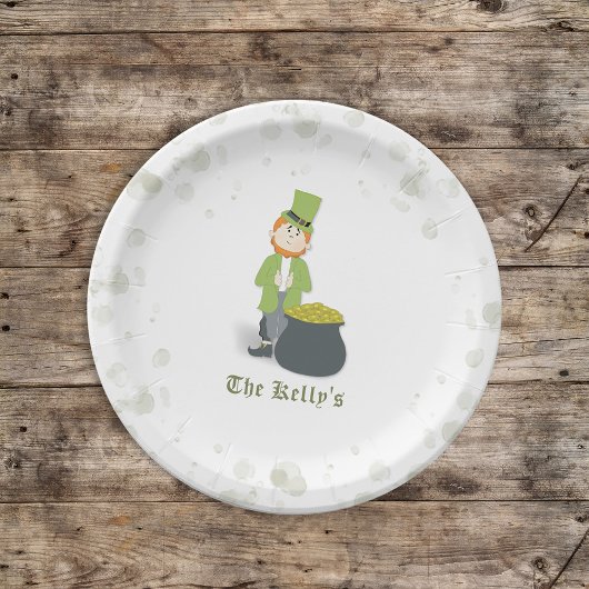 Eenvoudige Leprechaun St. Patrick's Day Whimsical  Papieren Bordje