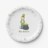 Eenvoudige Leprechaun St. Patrick's Day Whimsical  Papieren Bordje (Voorkant)