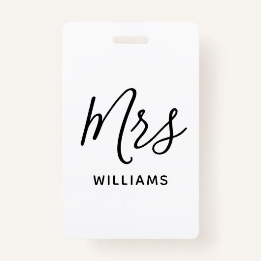 Eenvoudige Leraar Gepersonaliseerde Naam Lanyard I Badge (Voorkant)