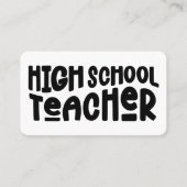 Eenvoudige leraar op de middelbare school visitekaartje (Voorkant)