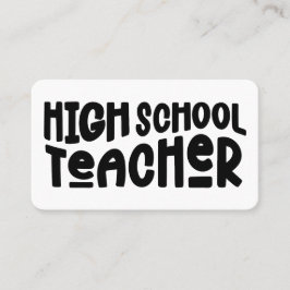 Eenvoudige leraar op de middelbare school visitekaartje