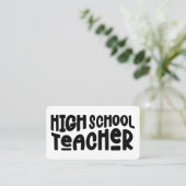 Eenvoudige leraar op de middelbare school visitekaartje (Staand voorkant)