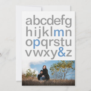 Eenvoudige Letters 5x7 Save the Date Aankondiginge