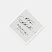 Eenvoudige Lettertype Luxury Script Let's Celebrat Servet (Hoek)