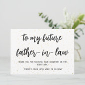 Eenvoudige leuk toekomstige schoonvader aandenken (Staand voorkant)