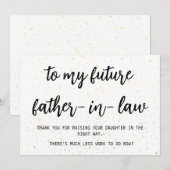 Eenvoudige leuk toekomstige schoonvader aandenken (Voorkant / Achterkant)