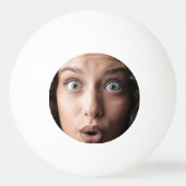 Eenvoudige Leuk Verrast Grappige Gezichtsfoto Pingpongbal (Achterkant)